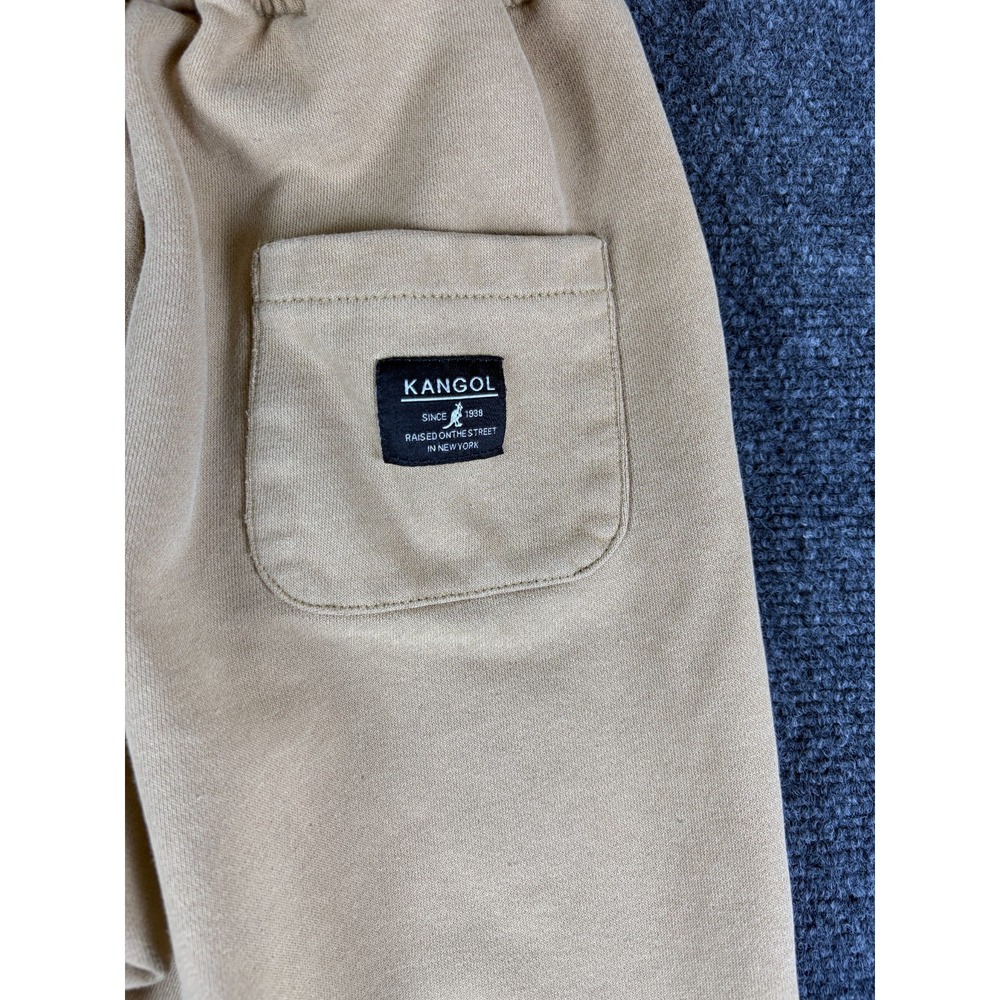 Kangol Jogger Pants Kids 4T 19x16 Beige Logo Elastic Waist Tapered Leg READ - Picture 9 of 11